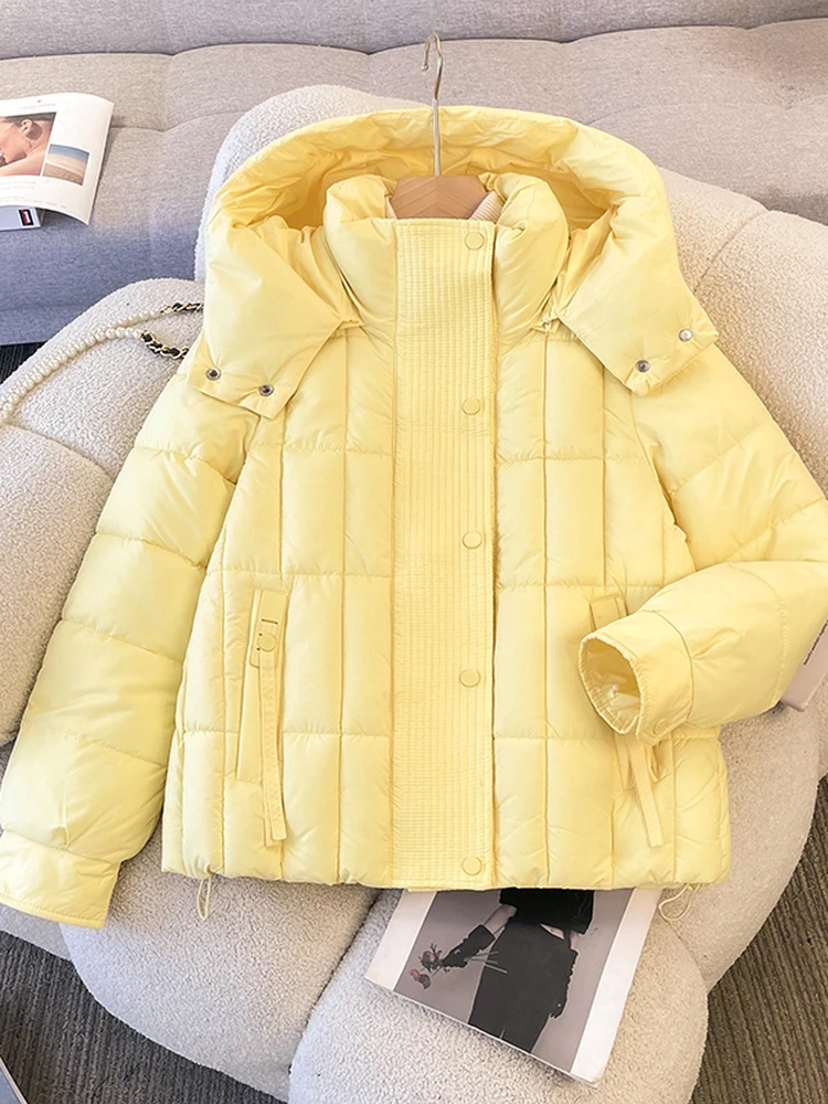 

Съемная хлопковая куртка, женское облегающее зимнее новое поступление, пальто с завязкой на талии, молодежное маленькое хлопковое пальто irt