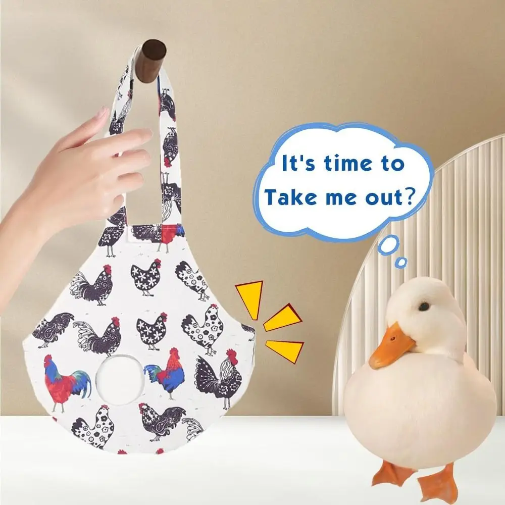 Universal Pet Chick Carrying Bag Breathable Large Capacity Cole Duck Travel Satchel Canvas Chicken Tote Bag Travel view 2