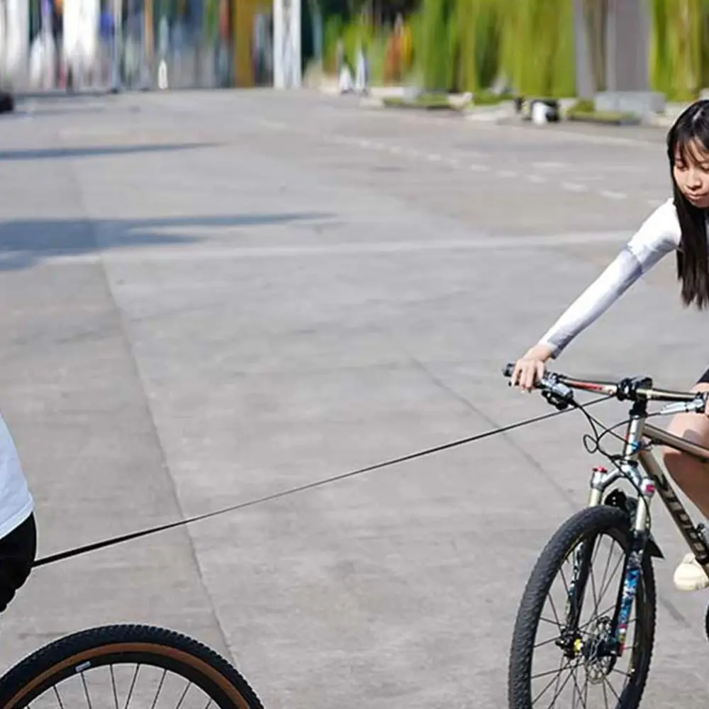 

Выдвижной велосипедный тяговый трос, банджи-шнур, велосипедный буксировочный трос, безопасный, сильный натяжной, MTB, прицепная веревка, уличный инструмент