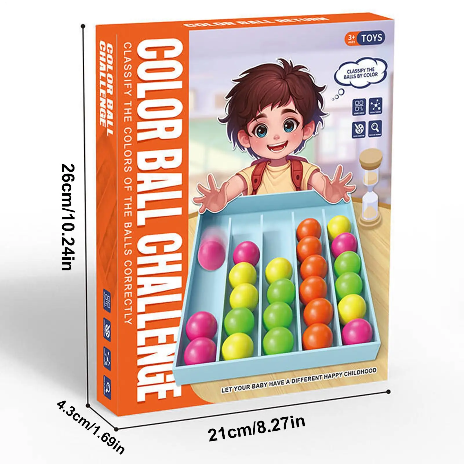 カラーマッチングおもちゃ 幼児ボール分類学習おもちゃ 教育学習活動 旅行教室用フィジェットガジェット