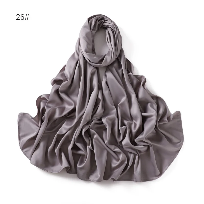 Cross-Border Yuzhen New Breathable Soft Matte Imitation Silk Satin Solid Color Women\'s Scarf Headcloth Shawl Scarf