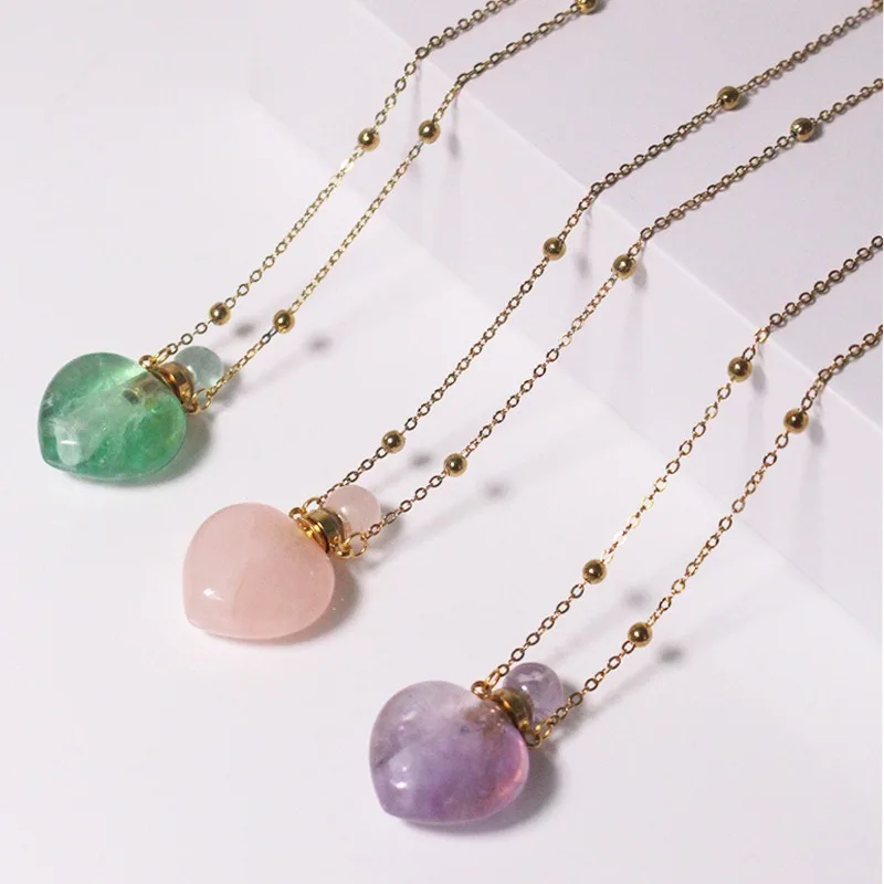 bracelet-hand-string-hongfengtang-pink-crystal-amethyst-green-fluorite-essential-oil-heart-pendant-empty-bottle-heart-sweater