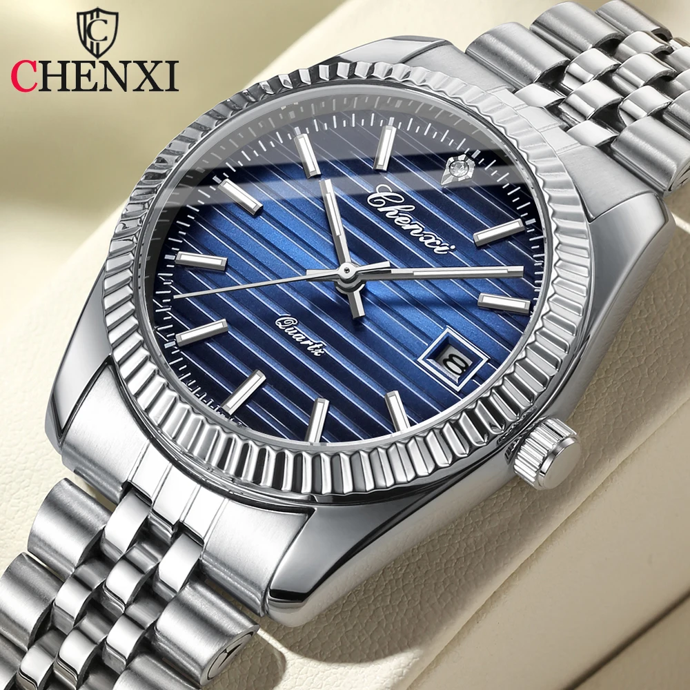 

Fashion Chenxi Top Brand 2024 New Luxury Business For Men Waterproof Luminous Date Man Quartz Stainless Steel Men's Watches