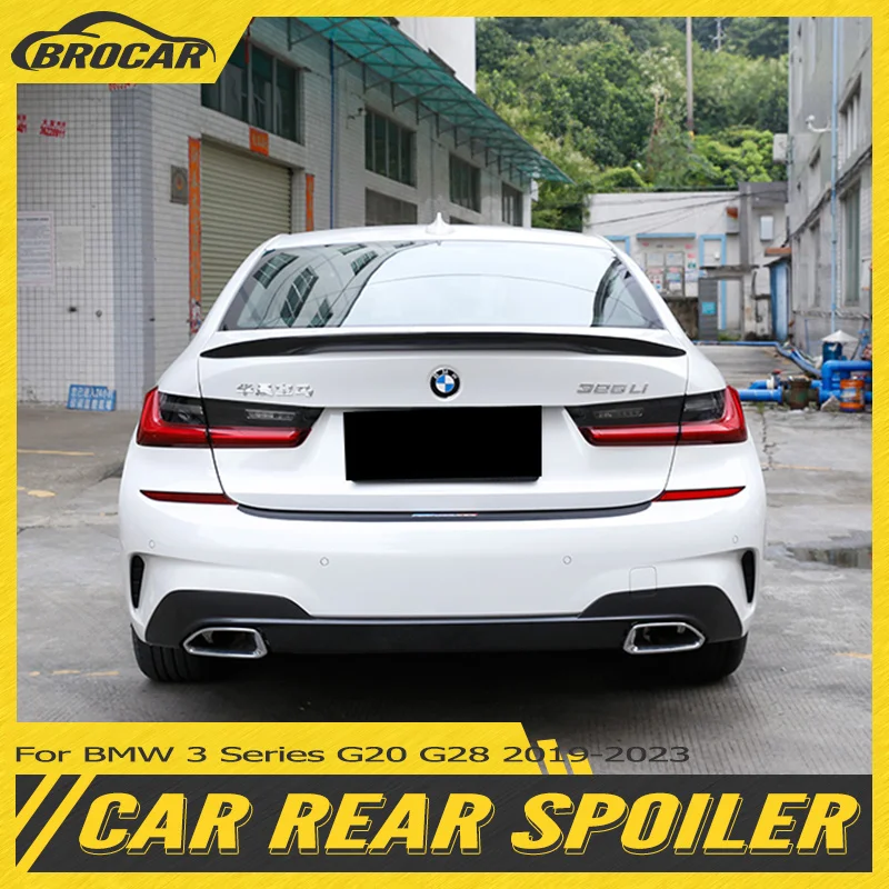 

Для BMW 3 серии G20 G28 2019 2020 2021 2022 2023 P Стиль FRP/Настоящее углеродное волокно спойлер задняя дверь автомобиля сплиттер для настройки крыла