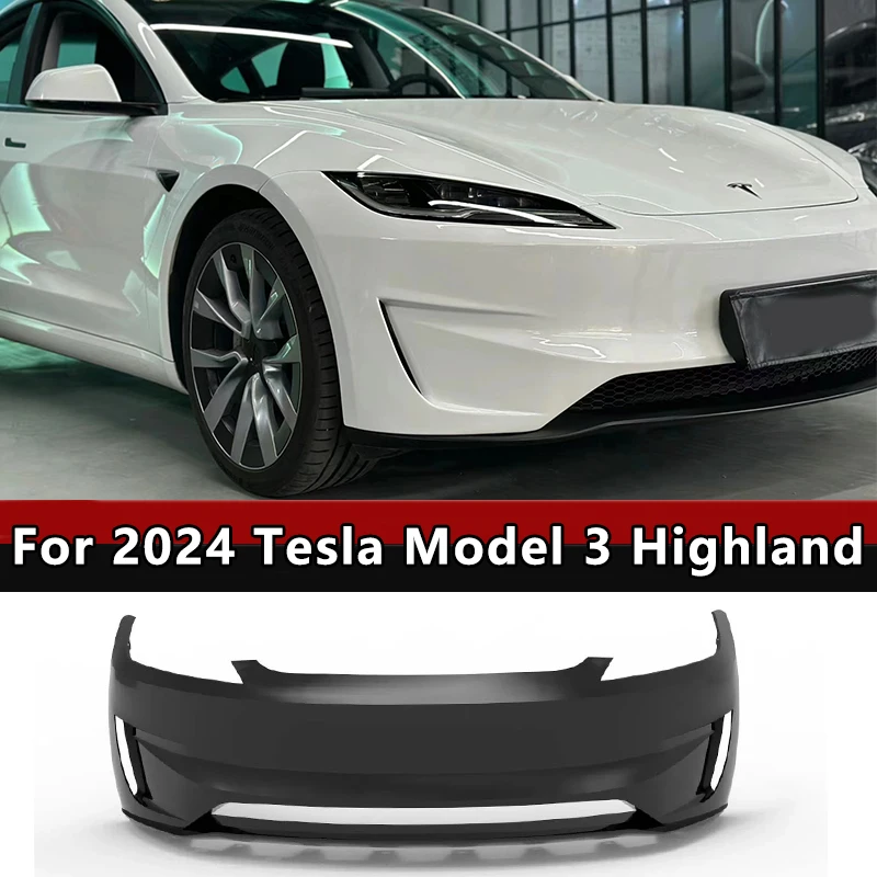 

Для Tesla 2024 Model 3 highland обновленная высокопроизводительная версия комплект кузова автомобиля Неокрашенный передний бампер