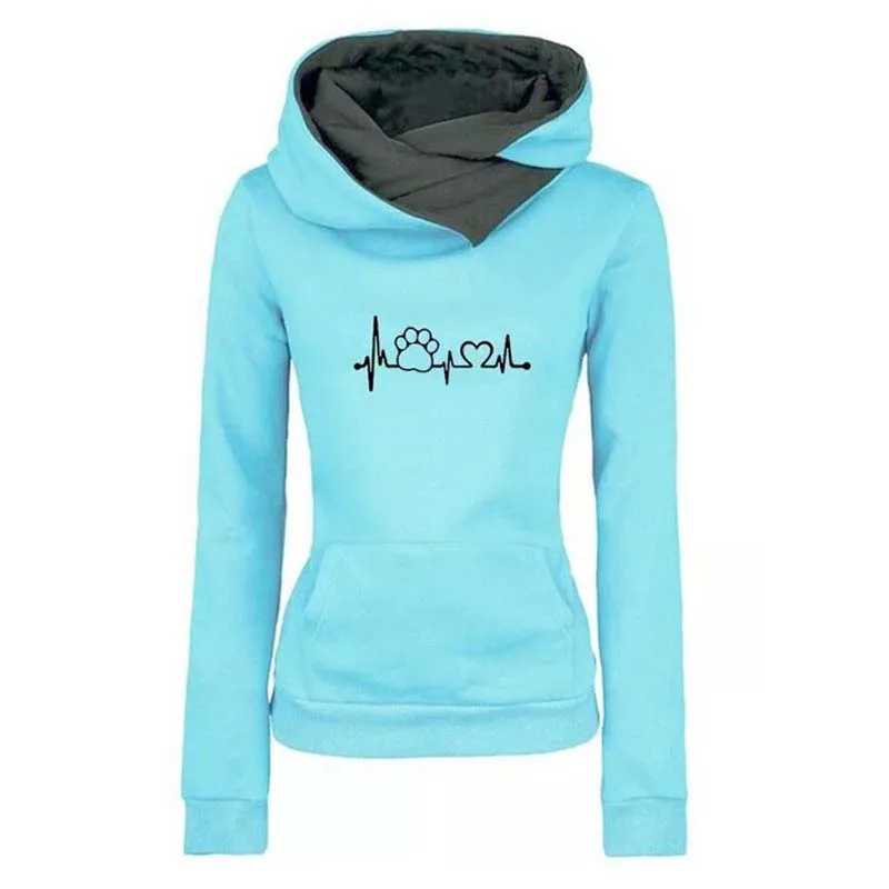 Women Hoodies Spring Autumn Printed Fashion Casual Sweatshirt Harajuku Streetwear Female Pullover Hooded Pocket Sports Clothing