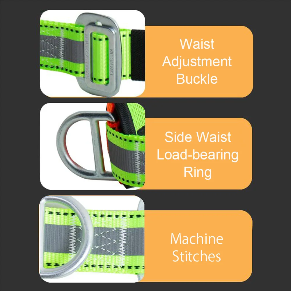 Single Waist High-altitude Work Harness Outdoor Rock Climbing Training Safety Belt Electrician Construction Safe Rope Hook Suits