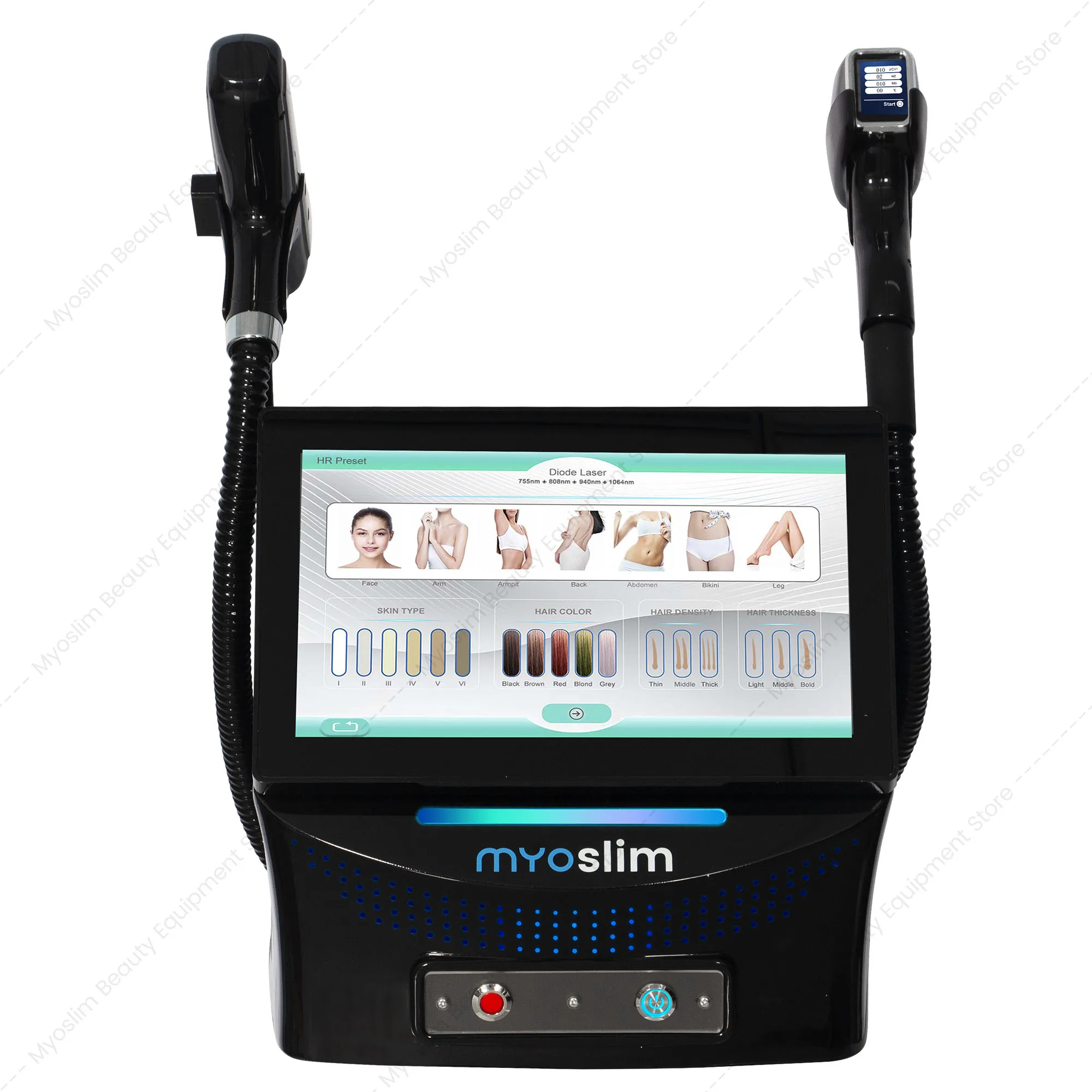 Desktop 2 In 1 6 Wavelength 16Bars FAC TEC Cooling Pre Ignition Diode Laser Hair Removal Picosecond Tattoo Removal Salon Machine