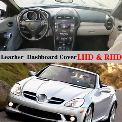 Dashboard Dash Mat Cover PU Leather Pad Sunshade Anti-UV Accessories For Mercedes-Benz SLK 200 280 300 R171 2005 2006 2007-2010