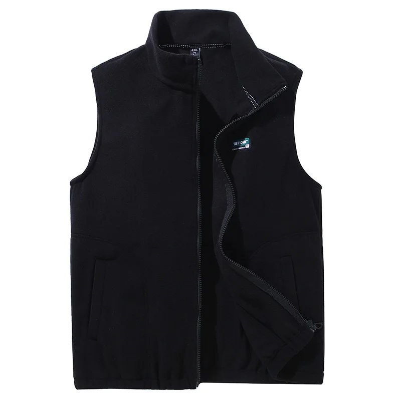 

Autumn winter shaker waistcoat men's sleeveless jacket loose Plus size fleece vest warmth 12XL 11XL 10XL vest for men oversize