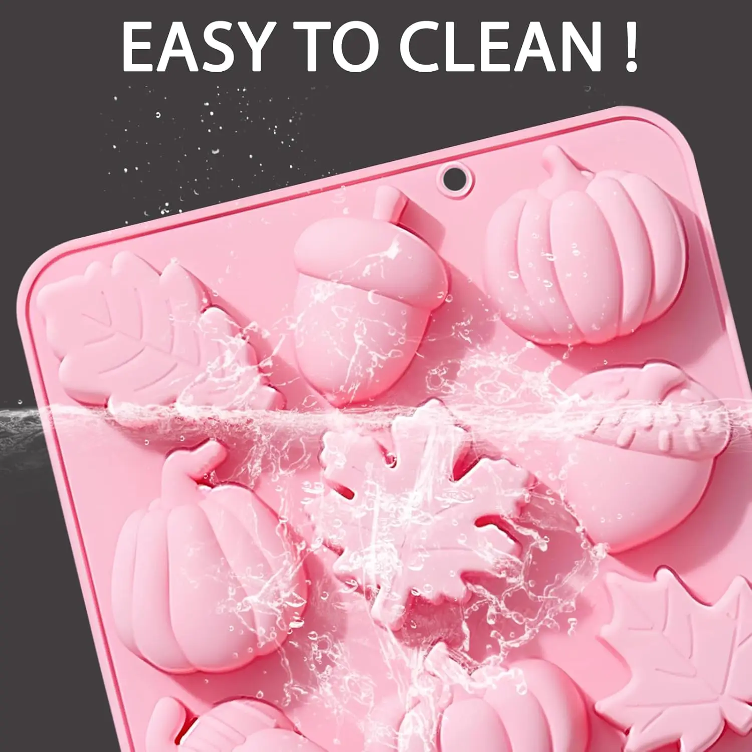 3D Pumpkin Fall Silicone Mold Halloween Thanksgiving Candy Tray Autumn Maple Leaf Acornshape Chocolate Cake Pan Baking Tray Mold