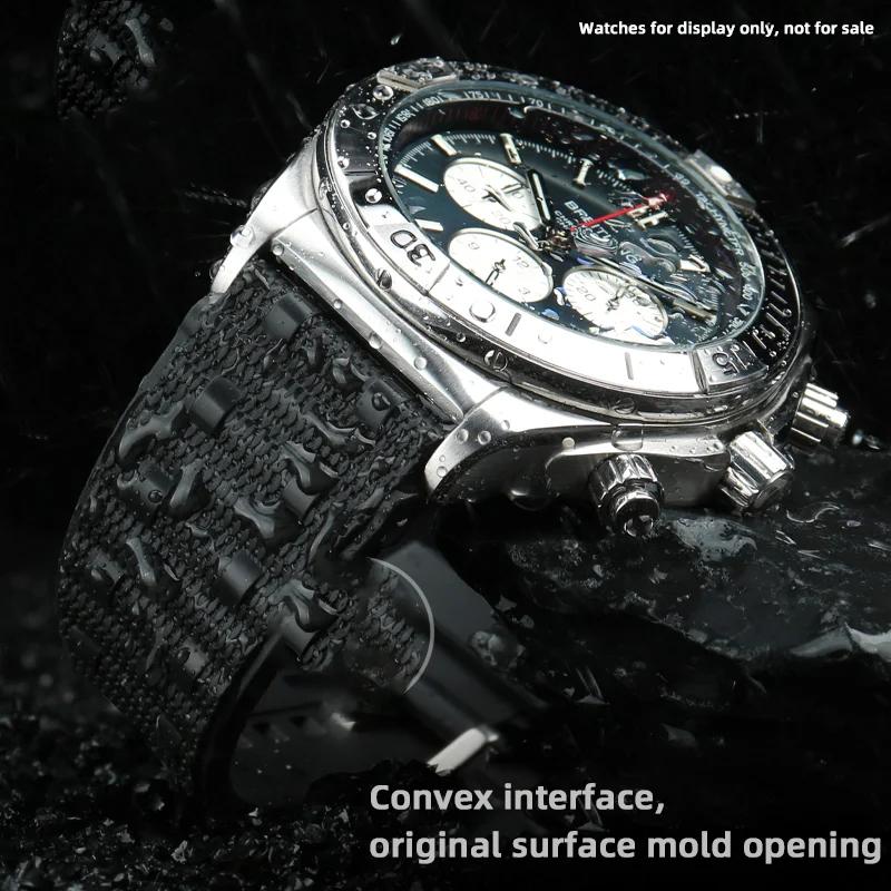 High quality fluororubber strap 22mm men's For Breitling Chronomat B01 bracelet, soft strap Superocean Avenue sports watch chain