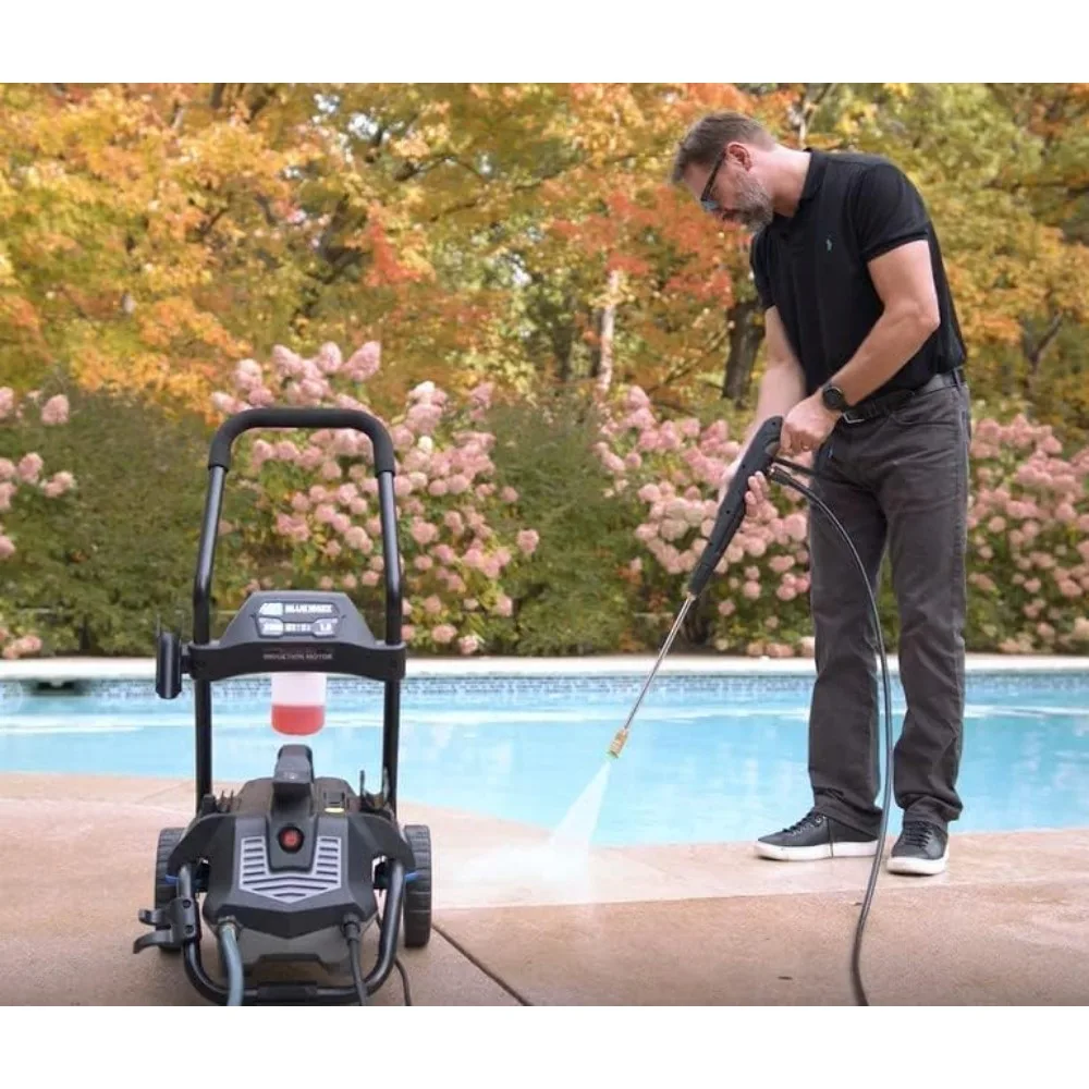 Maxx, BM2300 Electric Pressure Washer-2300 PSI, 1.5 GPM, 13 Amps Quick Connect Accessories, 2 in 1 Detachable Cart