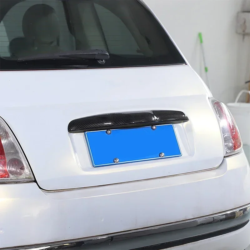 

For Fiat 500 2010-2023 ABS carbon fiber style tailgate trim cover stickers exterior molding accessories