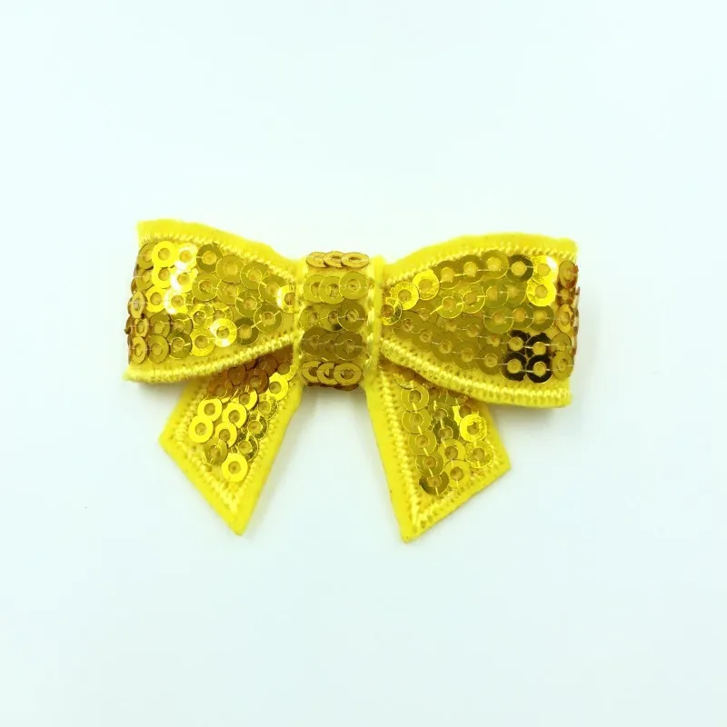 패션 샤이닝 스팽글 헤어 보우 머리핀 액세서리, 5CM 50 개