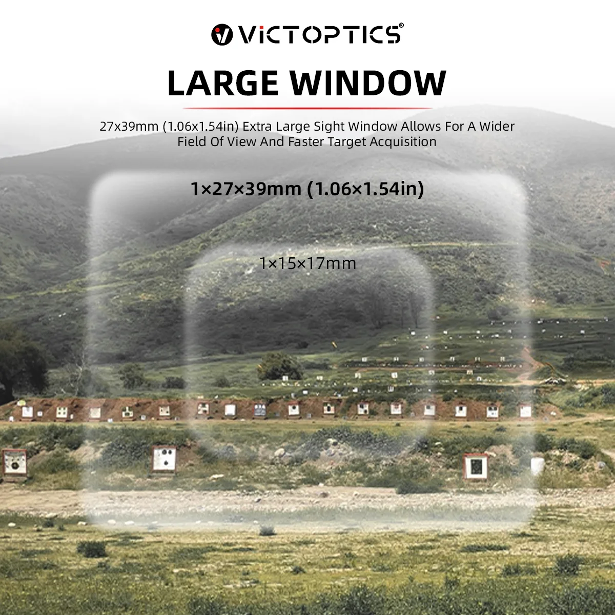 Victoptics Omega 1x Tactical Reflex 8 Reticle Red Dot Sight Scope US Design in High End Quality fit for .223 AK74 12ga