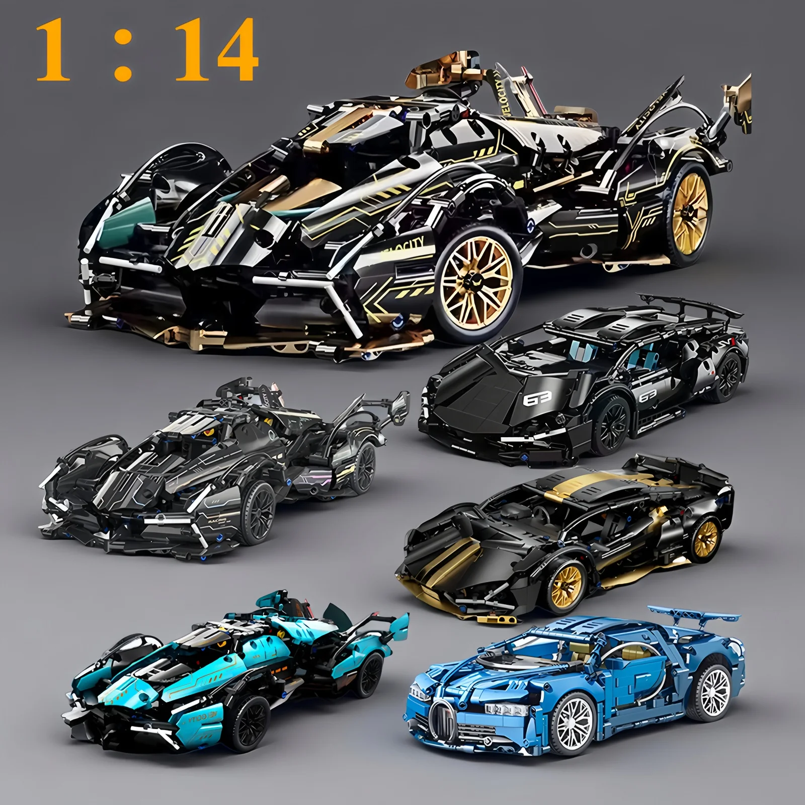 

Технический гоночный 1:14 модель спортивного автомобиля, сборка строительных блоков, кирпичная машина, игрушка, подарок «сделай сам» для детей и взрослых