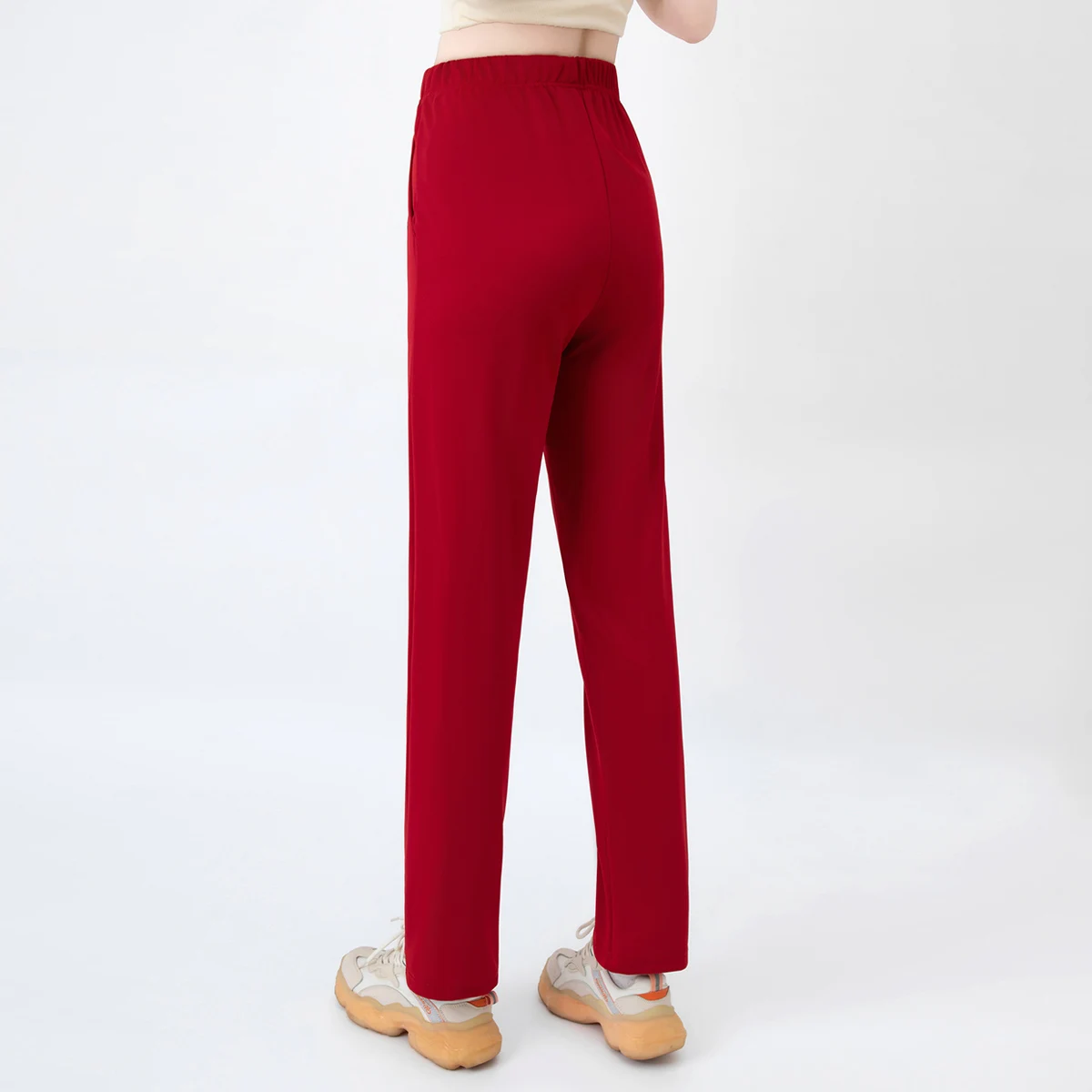 Damen-Herbst- und Winter-Freizeithose mit mehreren Bandtaschen, lässige Sport- und Outdoor-Hose mit modischem Schriftzug für junge Menschen – Detail 6