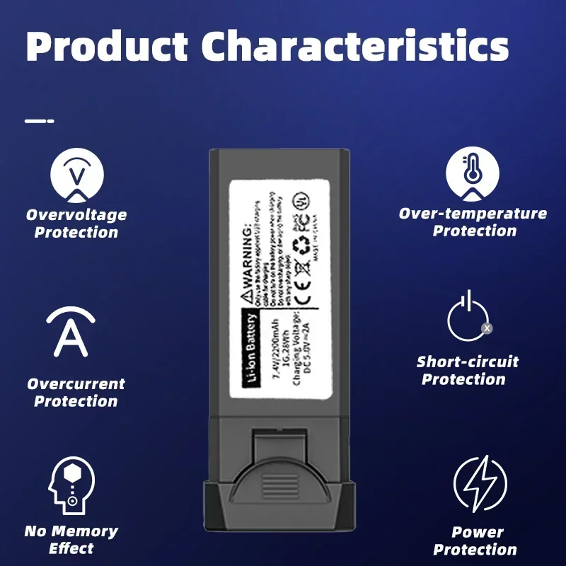 Batterie aste pour importateur, quadricoptère RC professionnel, pièces UAbility, accessoire articulation pol, 2200mAh, 7.4V, CircZRC L900 Pro SE Max