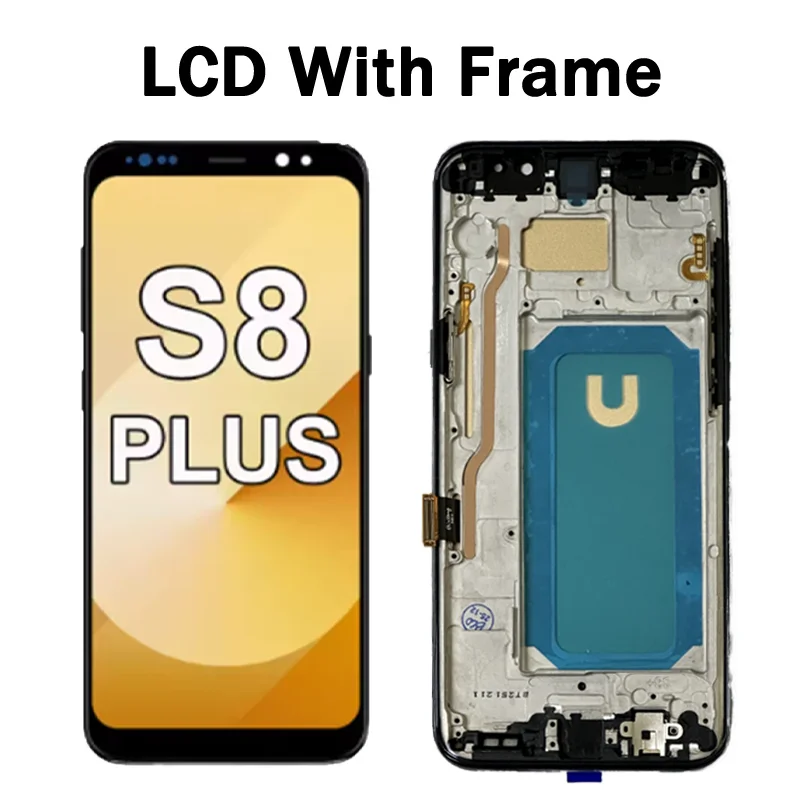 Wyświetlacz TFT 100% przetestowany do Samsung S8 Plus G955 G955F, ekran dotykowy z ramką, zamiennik LCD do Samsung S8+ — zdjęcie produktu 3