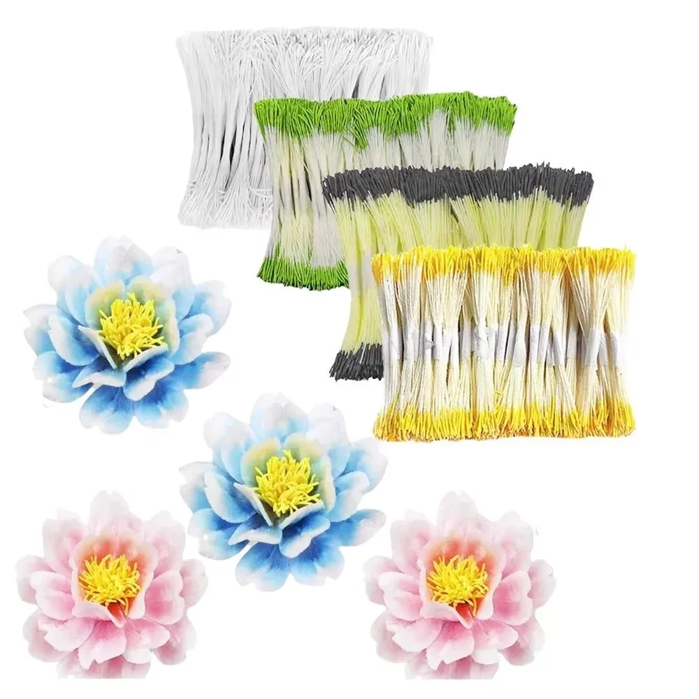 20Pcs Waterdrop Artificial Pistil 8CM 1mm Simulation Flower Stamen Handcraft Flower Core Plastic Artificial Flower Accessories