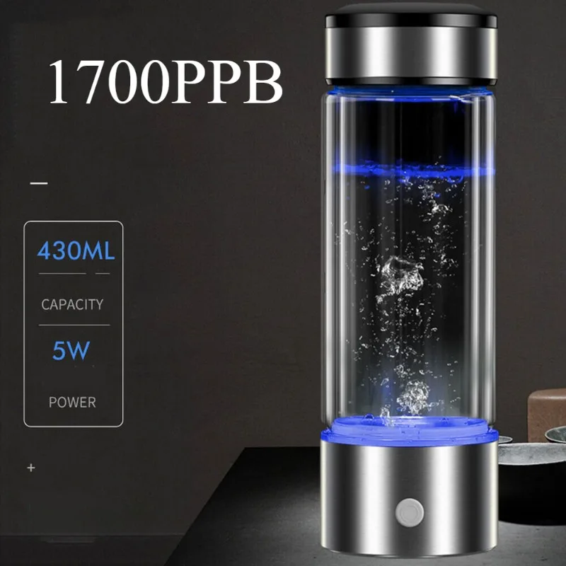 450ml H2 Hydrogen Water Generator Rich Water Bottle Hydrogen USB Rechargeable 3Min Quick Electrolysis hydrogen water Health Cup