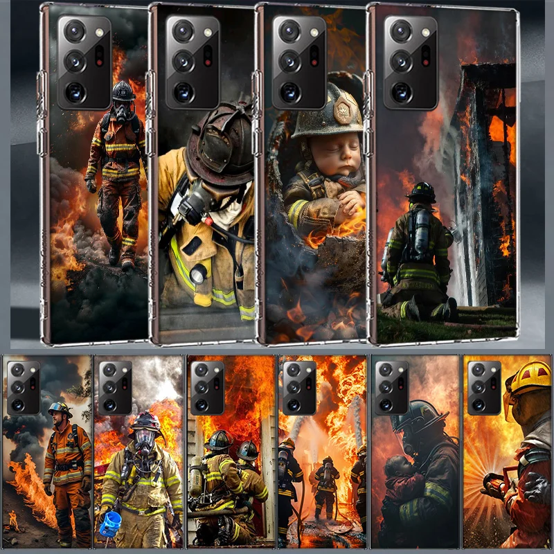 Firefighter Training Phone Case for Samsung A55 A35 A25 A15 A07 A05S A16 A17 A26 A36 A37 A56 A57 Galaxy Note 20 10 A50S A71 A51