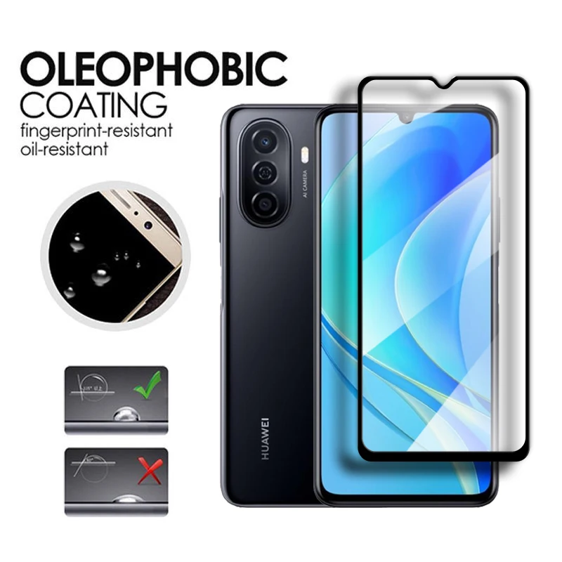 4in1 For Huawei Nova Y70 Glass Nova Y70 Tempered Glass 2.5D Full Cover Screen Protector Huawei Nova Y70 Plus Lens Film 6.75 inch