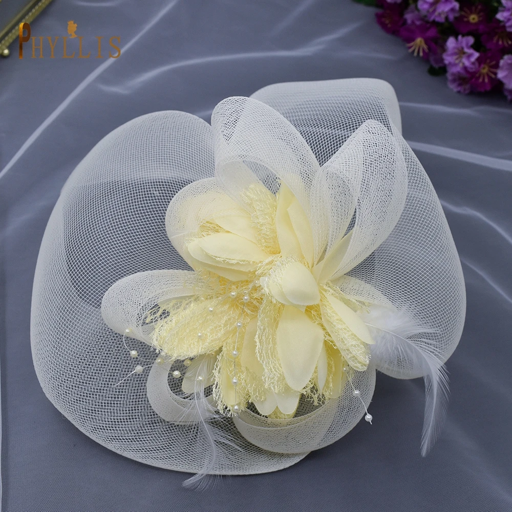 JM02 bianco nero da sposa Fascinator Birdcage velo cappello da sposa corto sposa viso velo affascinante sera fard velo copricapo da sposa