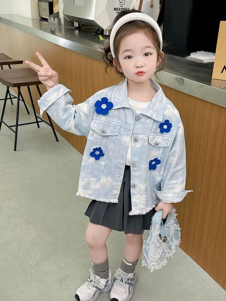 

Girls' Jackets For Spring And Autumn, Baby Girls' Jackets Denim Tops Denim Jackets Coat For Girls Girl Clothes Jacket For Girls