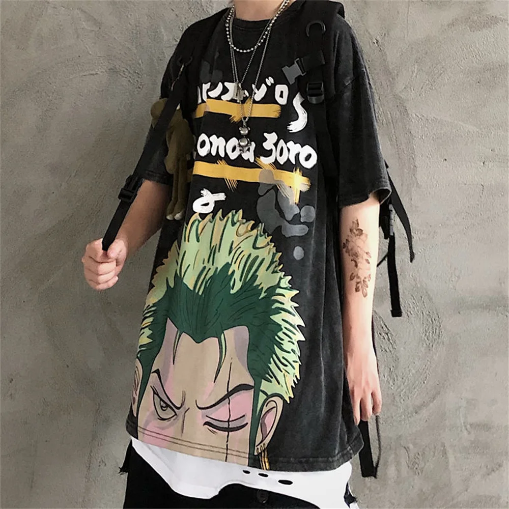 Oversize Harajuku Short Sleeve Tshirt Hip Hop Cool Men T Shirt Streetwear Funny Punk Loose T-Shirt Summer Gothic Skateboard