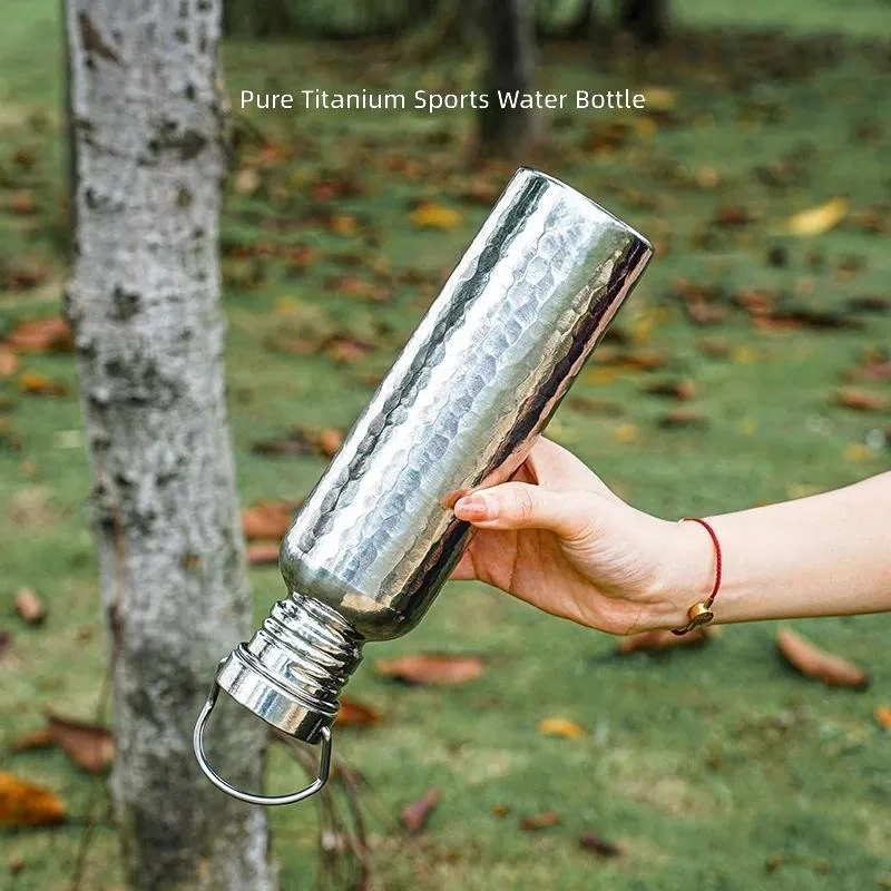 for Pure Titanium Outdoor Sports Kettle for Cycling Large Capacity Single Layer Lightweight Water Cup for Mountaineering