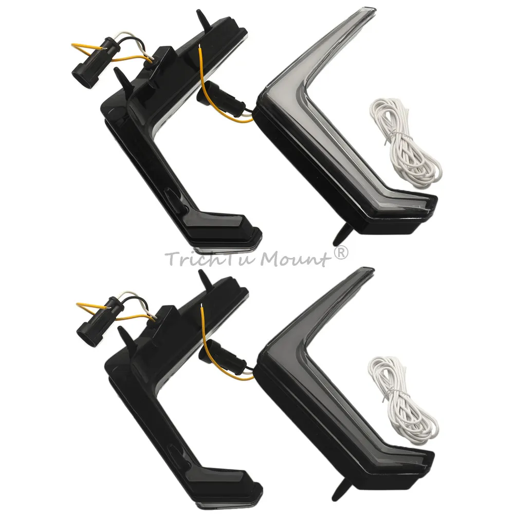 Motorcycle UTV ATV LED Front Fang Accent Light Turn Signal Lamps for 2024-2025, 2021-2022 RZR Trail S 1000 Ultimate Accessory