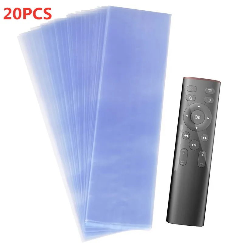 

5/10/20PC Clear Heat Shrink Film Bag TV/Air Condition Remote Control Transparent Cover Household Dust Waterproof Protective Case