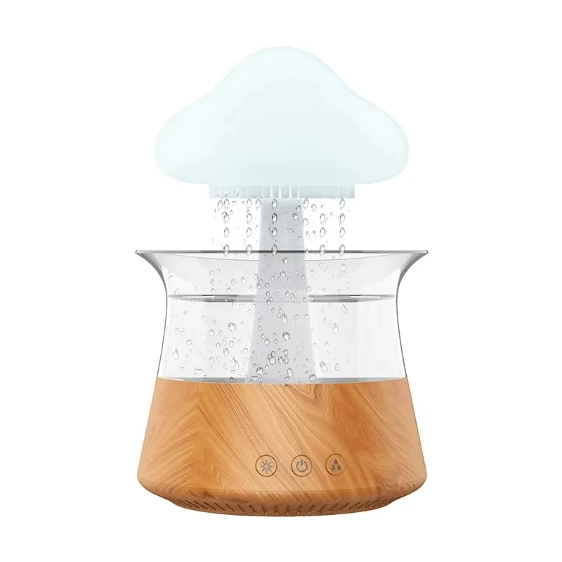 Relax Cloud Rain Diffuser Humidifier Raindrop Aromatherapy Machine Ultrasonic Atomization Humidification Colorful Lamp Humidifer