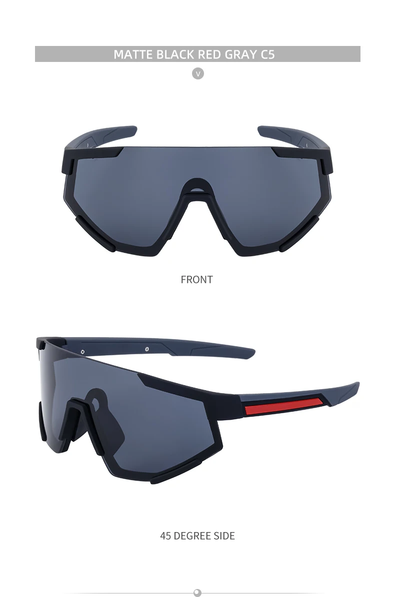 Übergroße quadratische Sport-Sonnenbrille für Damen und Herren 2026 – Luxusmarke, einteilige Punk-Sonnenbrille für Damen, Masken-Brille – Detail 19