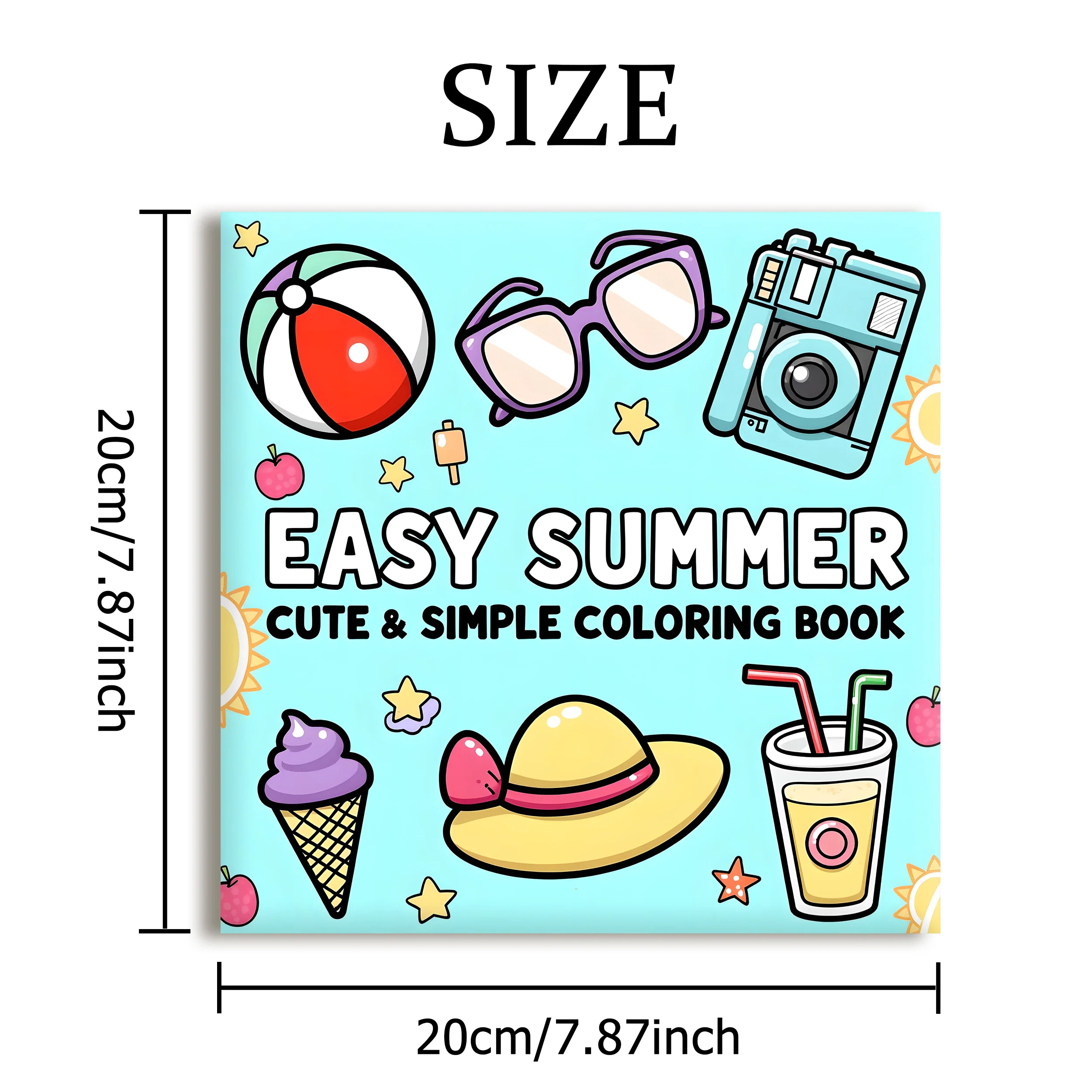 EASY SUMMER Bold-easy Patterns Coloring Book for Adults Cute Drawing Book Perfect Gift for Party and Birthday