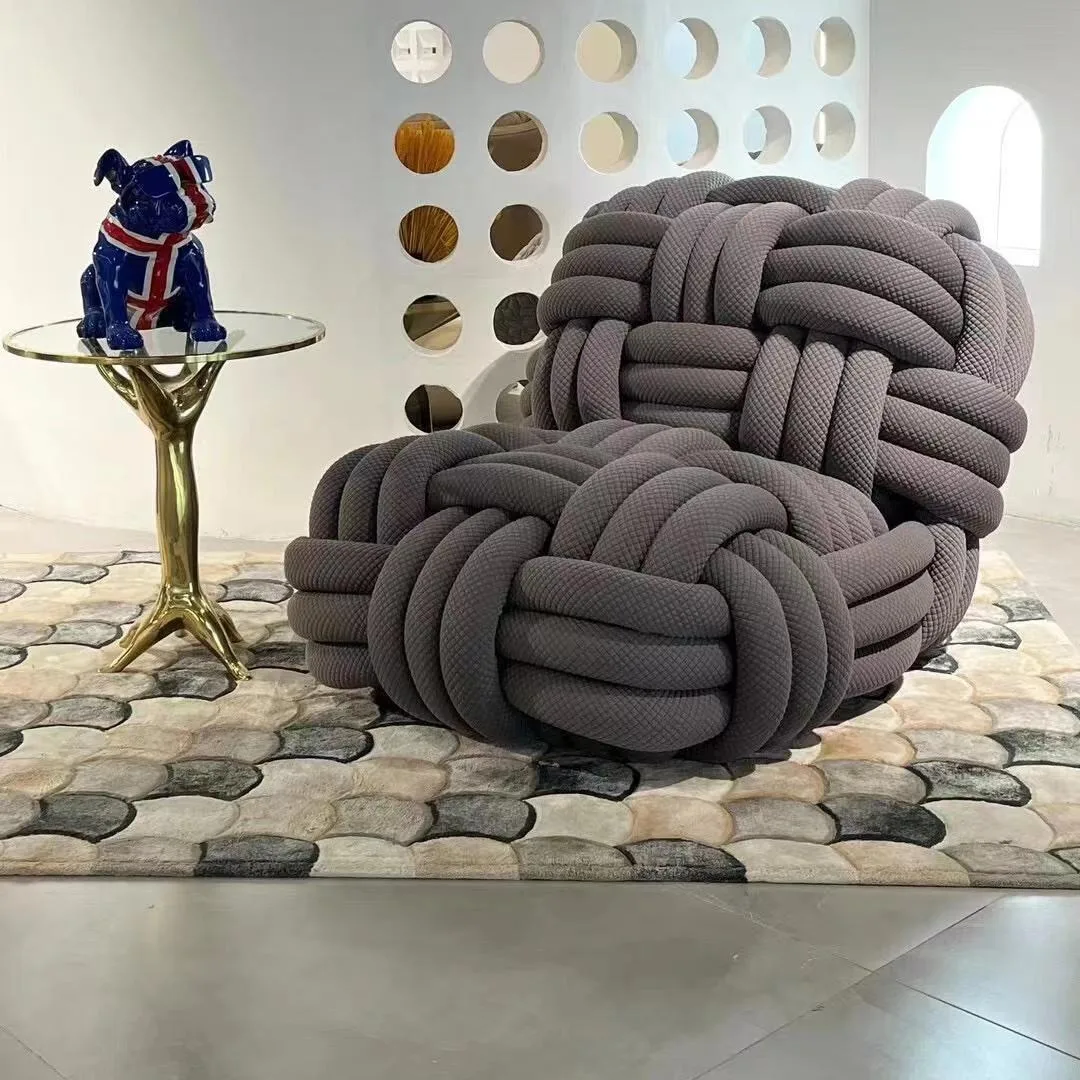 Designer Creative Art Personality New Single Sofa Sofa Braided Chair