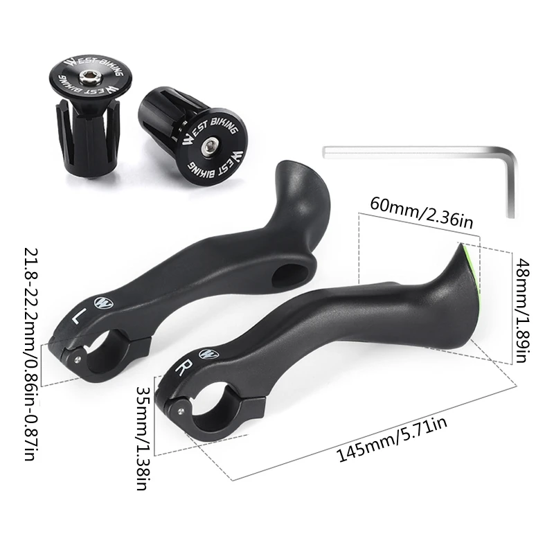 

Improve Control and Visibility Mountain Bike Handlebar Ends Ergonomic &Antislip