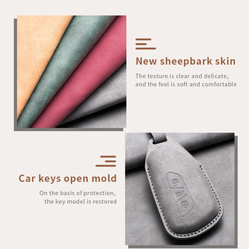 Leather Car Key Cover for VW Volkseagen Passat B8 Magotan For Skoda Superb A7 Kodiaq Seat fit Polo Golf Tiguan Beetle Caddy