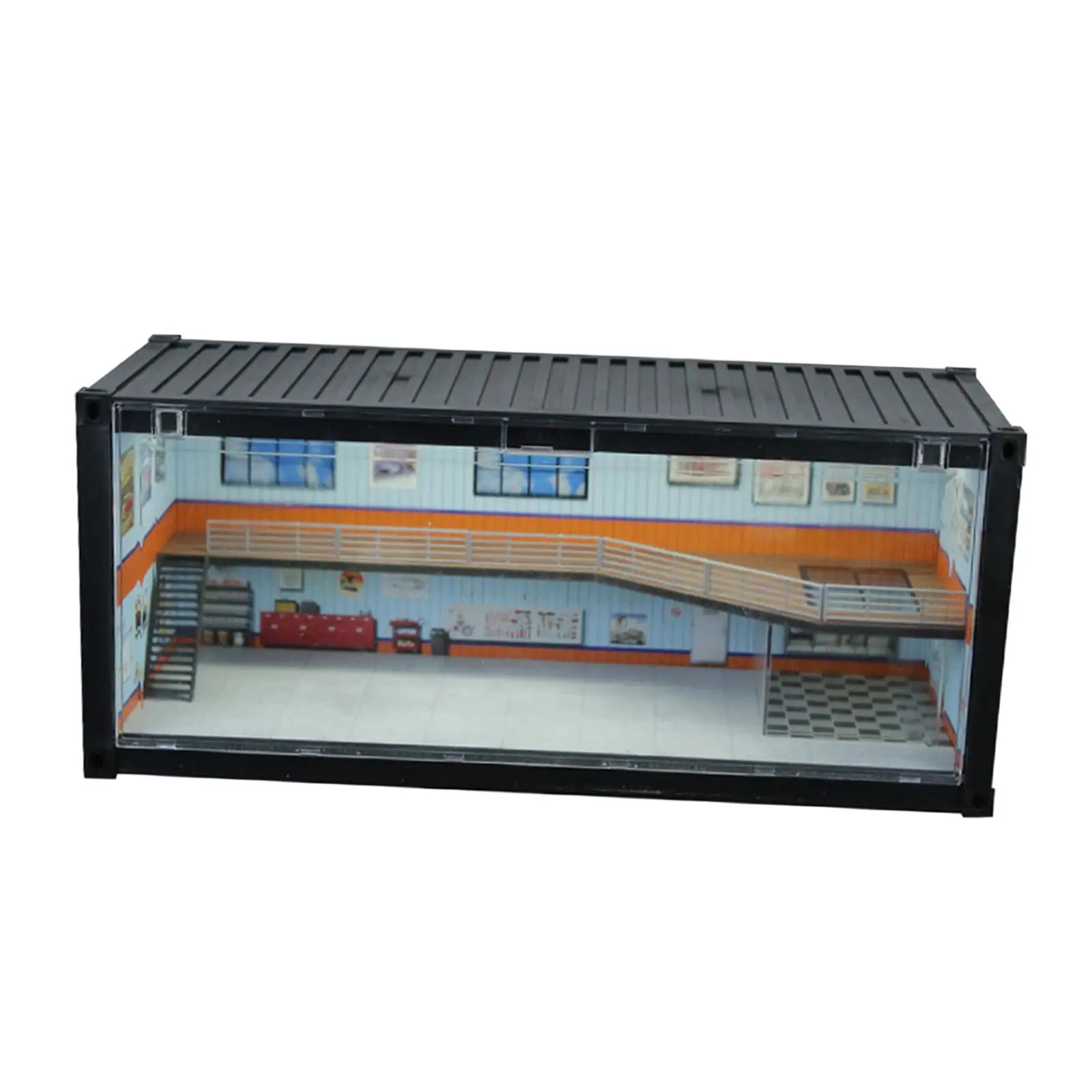 

Repair Shop Display Case 1/64 Scale Protective Collection Container Diorama
