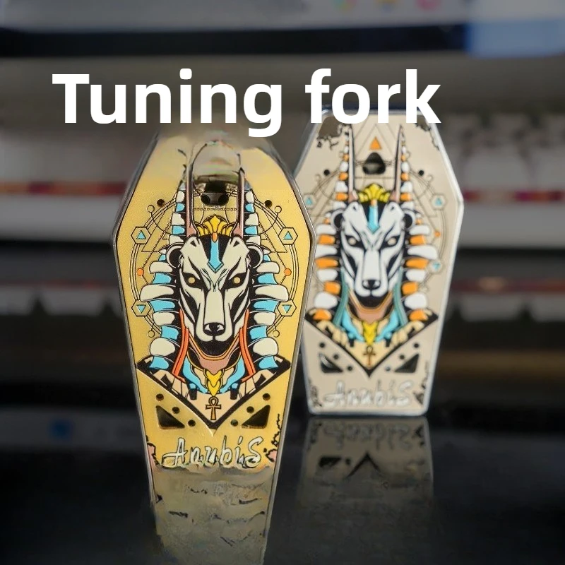 FBAEDC أنوبيس الشوكة الرنانة الميكانيكية سبائك التيتانيوم الإصبع دفع بطاقة الضغط لعبة سطح المكتب