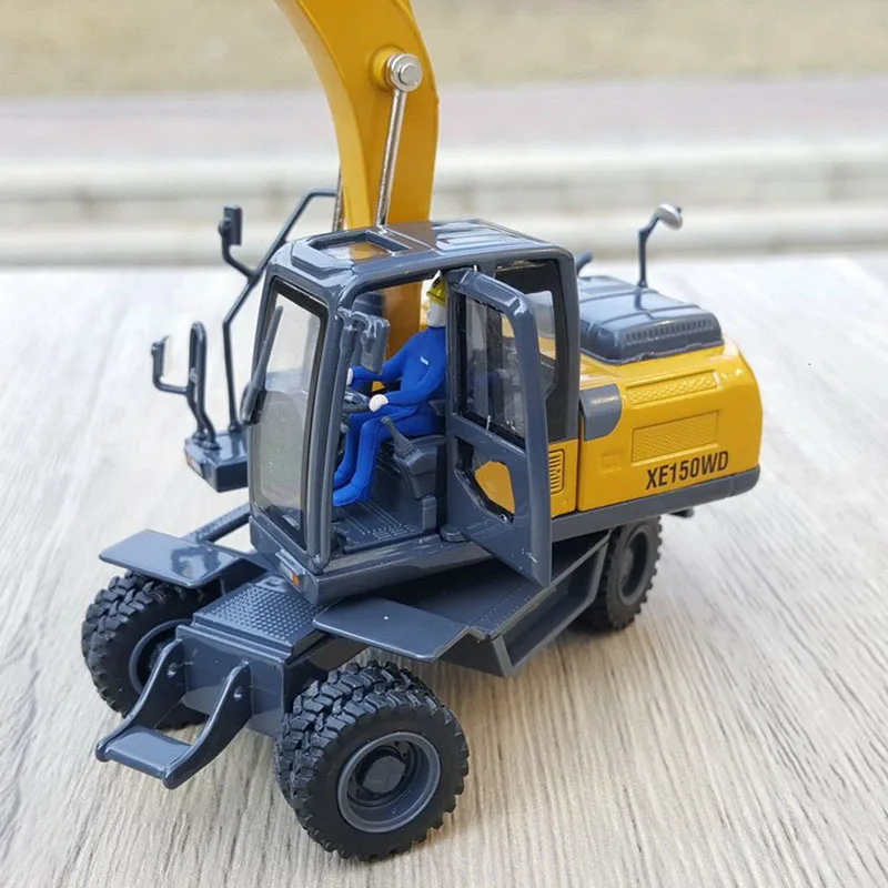 Diecast 1:50 Scale XCMG XE150WD Wheel Excavator Micro-digging Construction Machinery Alloy Truck Model Ornament