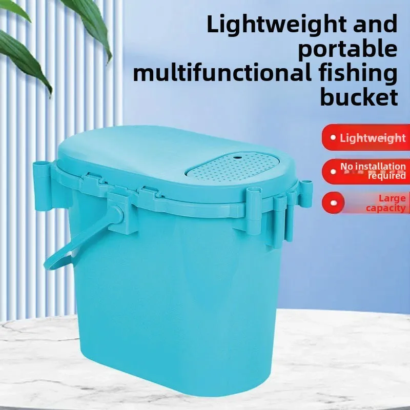 

LIANMAN Lure Fishing Bucket Can Be Seated Thickened Multifunctional Sturdy Durable Portable and Portable Live Fish Bucket