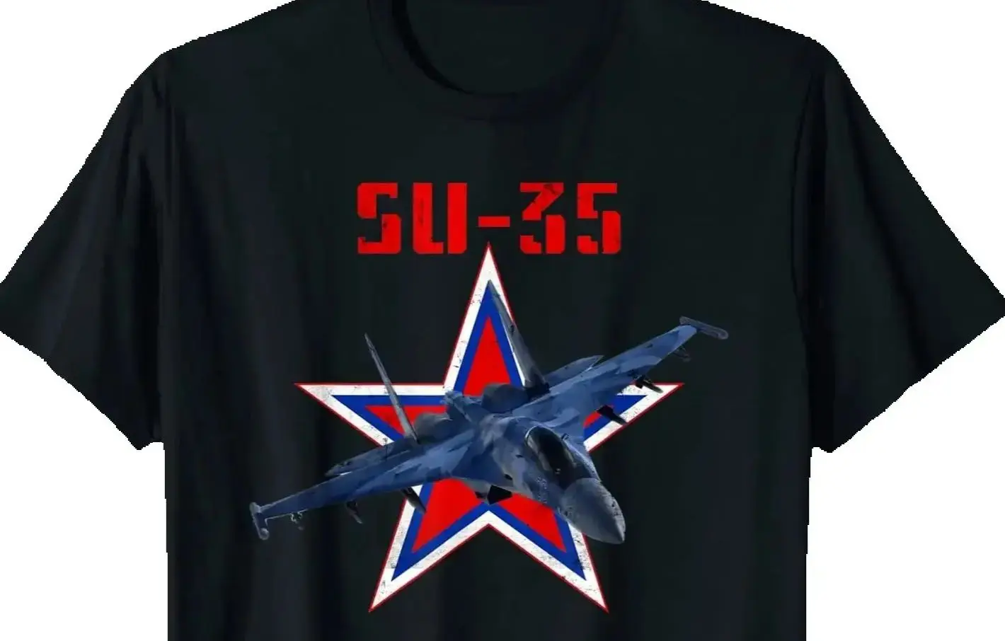 Aeroplane Russian SU-35 Jet Hunter Men T-Shirt Short Casual 100% Cotton harajuku tshirt
