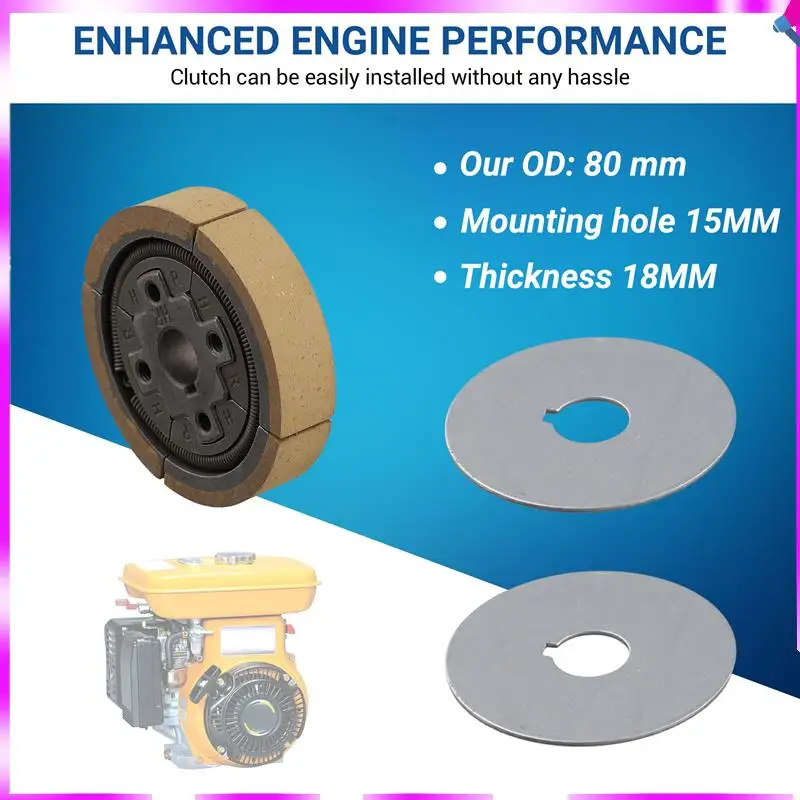 

N96R OD: 80 Mm, Mounting Hole 15MM Thickness 18MM Clutch Fit For EH12 EH12-2D EH12-2B Gasoline Engine Replacement Tools Parts