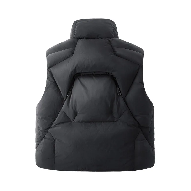 HKSH Autumn Winter New Men Tide Dark Deconstructed White Duck Down Vest Multi-pocket Thickened Warm Ins Padded Waistcoat HK16609