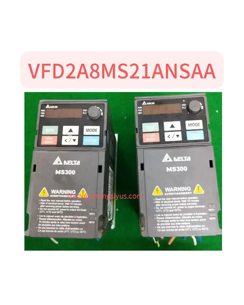 

Used VFD2A8MS21ANSAA inverter MS300 single-phase input 400W, test function normal