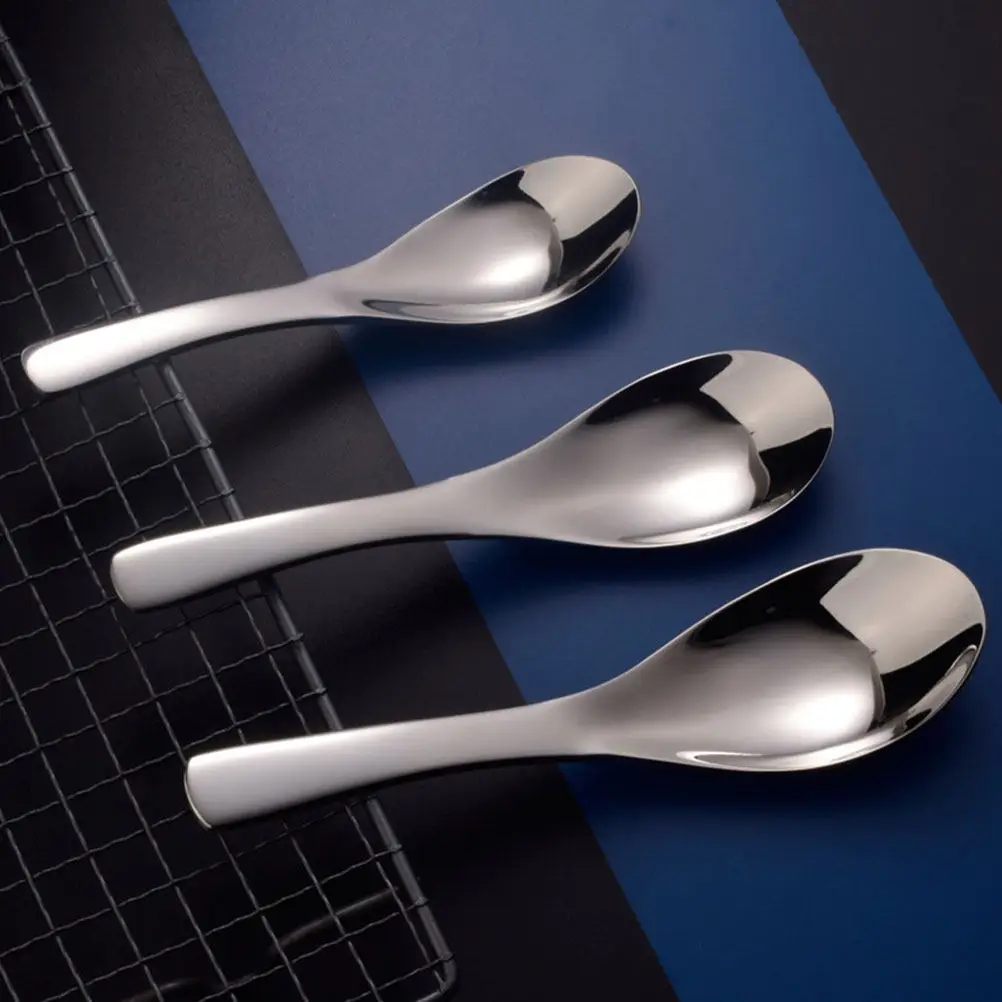 

2Pcs Baby Stainless Steel Spoons Soft Rounded Edges Ergonomic Design Smooth Finish for Infant Newborn Toddler Kids Tableware