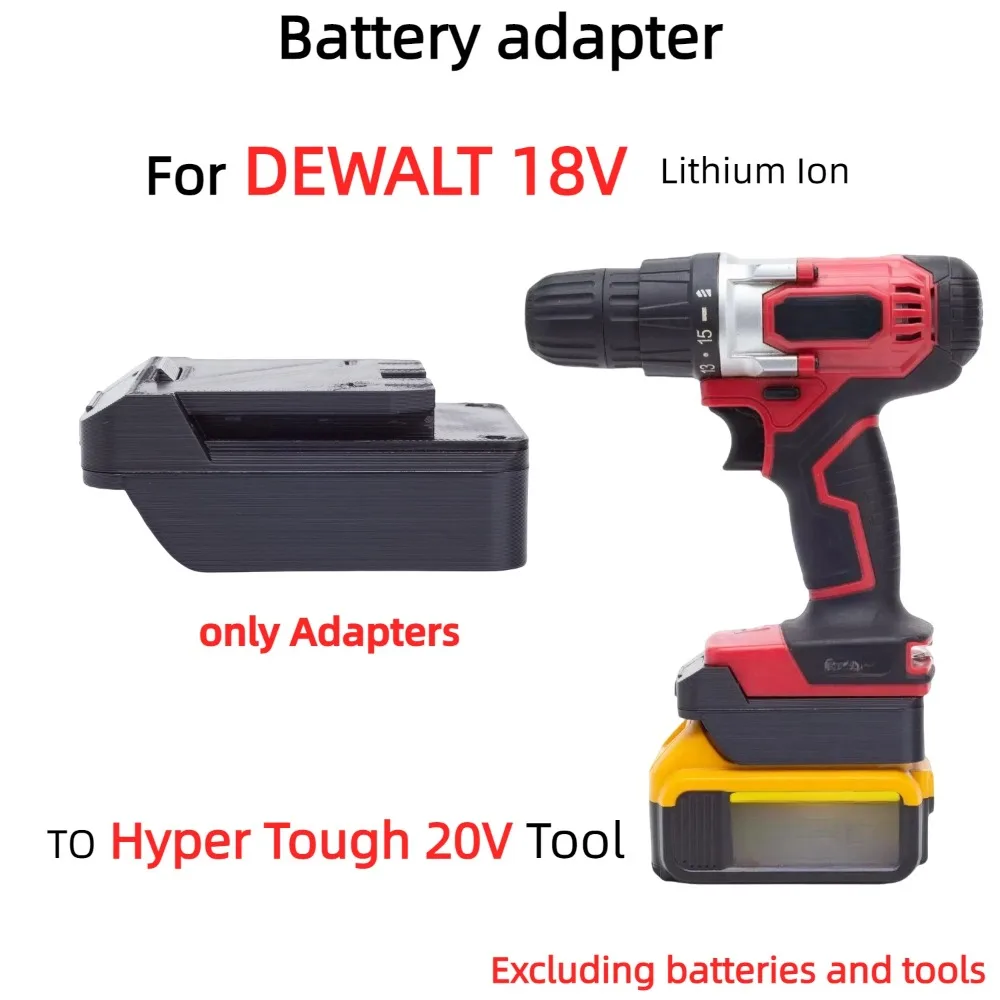 

Battery Adapter For DEWALT 18V Lithium Battery Converter TO Hyper Tough 20V Brushless Cordless Drill Tools (Only Adapter)